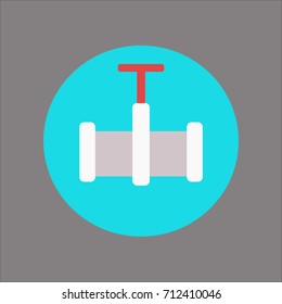 gas pipe icon flat deisgn