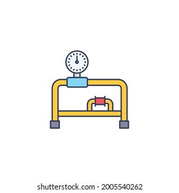 Icono del tubo de gas aislado en fondo blanco
