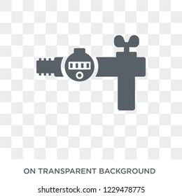 Gas pipe icon. Trendy flat vector Gas pipe icon on transparent background from Construction collection. 