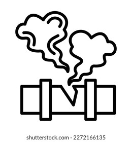 Diseño de iconos de fugas de tuberías de gas para uso personal y comercial