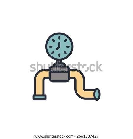 gas pipe line icon collection .design style with background