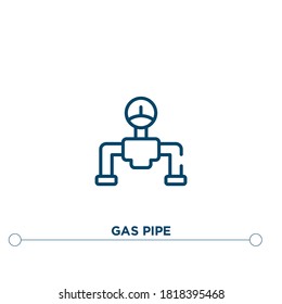 icono del vector de contorno de tubería de gas. ilustración de elemento simple. icono de contorno de tubería de gas a partir del concepto de construcción editable. se puede usar para web y móvil
