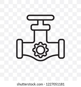 Gas pipe vector linear icon isolated on transparent background, Gas pipe transparency concept can be used for web and mobile