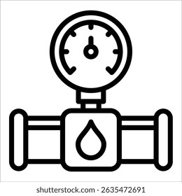 Gas Pipeline Icon Element For Design