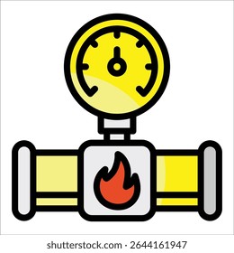 Elemento de icono de gasoducto para diseño