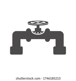 Gas pipeline icon in flat style.Vector illustration.