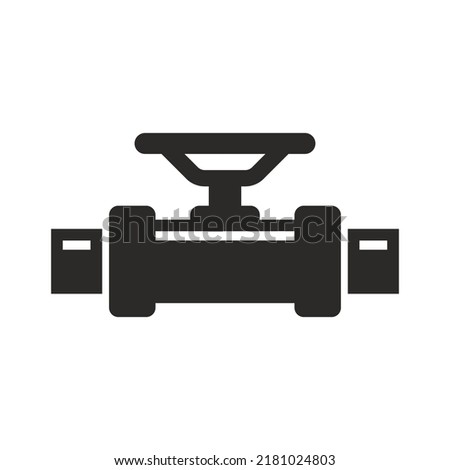 Gas pipeline icon. Pipeline valve. Vector icon isolated on white background.