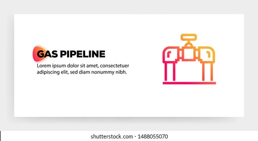 GAS PIPELINE AND ILLUSTRATION ICON CONCEPT