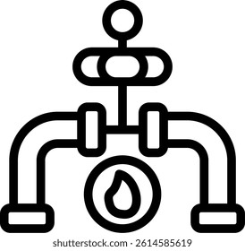 Gas Pipeline Line Vector Icon Design