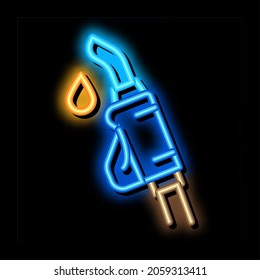 gas pipeline neon light sign vector. Glowing bright icon gas pipeline sign. transparent symbol illustration