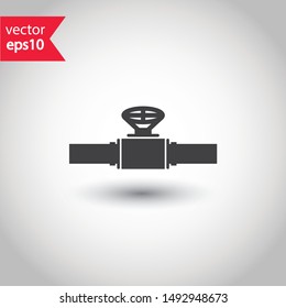 Gas pipeline vector icon. Tube flat sign. Piping icon. EPS 10 symbol. Pipeline pictogram sign design