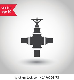 Gas pipeline vector icon. Tube flat sign. Piping icon. EPS 10 symbol. Pipeline pictogram sign design