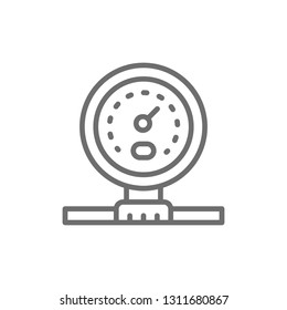 Gas pipeline or water meter line icon.