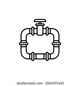 Gas Pipes icon in vector. Logotype