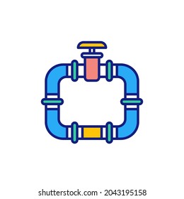 Gas Pipes icon in vector. Logotype
