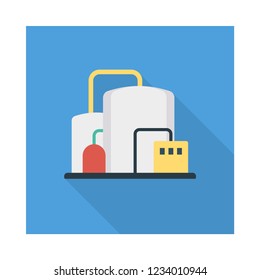 Gas Plant Factory Energy Stock Vector (Royalty Free) 1234010944 ...