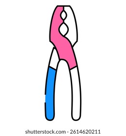 gas pliers line icon vector. gas pliers sign. isolated symbol illustration