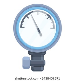 Gas pressure gauge icon cartoon vector. Plant equipment. Flame reservoir