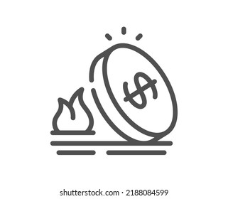 Gas Price Line Icon. Fuel Tax Sign. LPG Rate Symbol. Quality Design Element. Linear Style Gas Price Icon. Editable Stroke. Vector