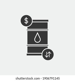 gas price vector icon oil low and high price fluctuation