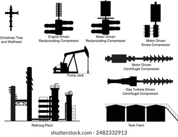 Gas processing plant drawing showing separation columns, pressure vessels, heat exchangers, and catwalks