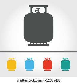 Gas Propane Bottle Single Icon Vector Illustration