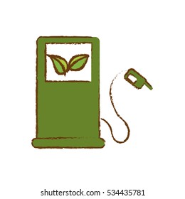 gas pump eco friendly icon image vector illustration design 
