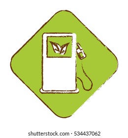 gas pump eco friendly icon image vector illustration design 