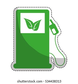 gas pump eco friendly icon image vector illustration design 