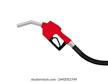 Gas Pump or Fuel Nozzle. Gas Station Concept. Vector Illustration Isolated on White Background. 