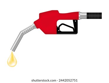 Gas Pump or Fuel Nozzle. Gas Station Concept. Vector Illustration Isolated on White Background. 