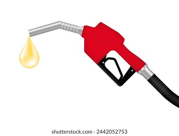 Gas Pump or Fuel Nozzle. Gas Station Concept. Vector Illustration Isolated on White Background. 