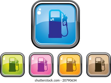 Gas Pump Glossy Button