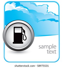 gas pump icon cloud banner