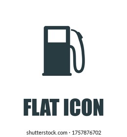 Gas pump Icon. Flat illustration isolated vector sign symbol