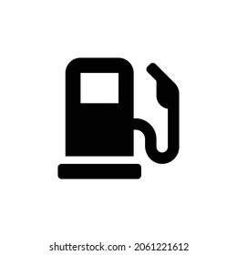 Icono de la bomba de gas. Diseño de estilo plano aislado en un fondo blanco. Ilustración del vector