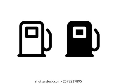 Gas Pump Icon with Fuel Hose and Display vector