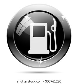 Gas pump icon. Internet button on white background. EPS10 vector 