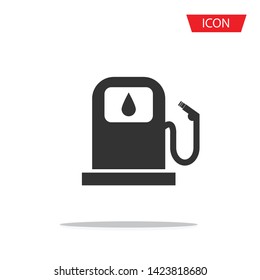 gas pump icon isolated on white background.