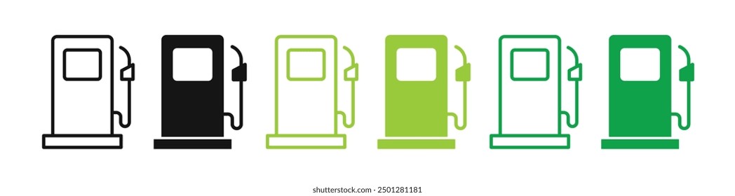 gas pump icon isolated on white background