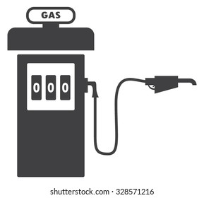 Gas Pump Icon Isolated on White