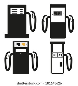 Gas pump icon set