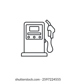 Gas Pump icon symbol vector illustration isolated on white background