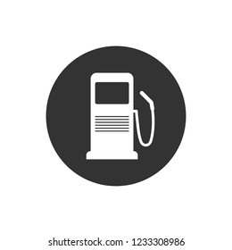 Gas pump icon. Vector illustration, flat design.