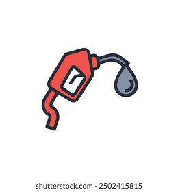 gas pump icon. vector.Editable stroke.linear style sign for use web design,logo.Symbol illustration.