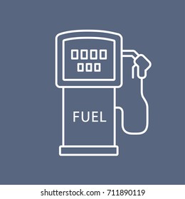 Gas pump line icon