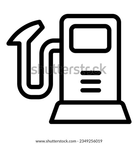 Gas pump line icon. Gasoline refil vector illustration isolated on white. Fuel station outline style designed for and app.