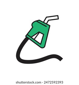Diseño aislado del icono de la boquilla de la bomba de gas