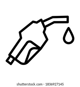 diseño vectorial de la boquilla de la bomba de gas. diseño de iconos de gasolina.