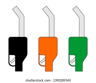 Gas pump set icon isolated on white background vector eps 10